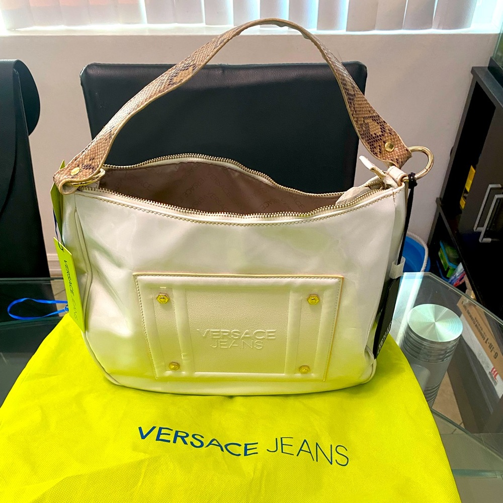 Versace Jeans New White Handbag